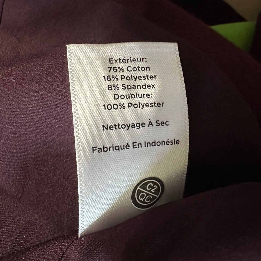 Talbots Open Front Blazer Womens Burgundy Cotton Stretch Dark Academia Autumn 6 - Picture 5 of 6